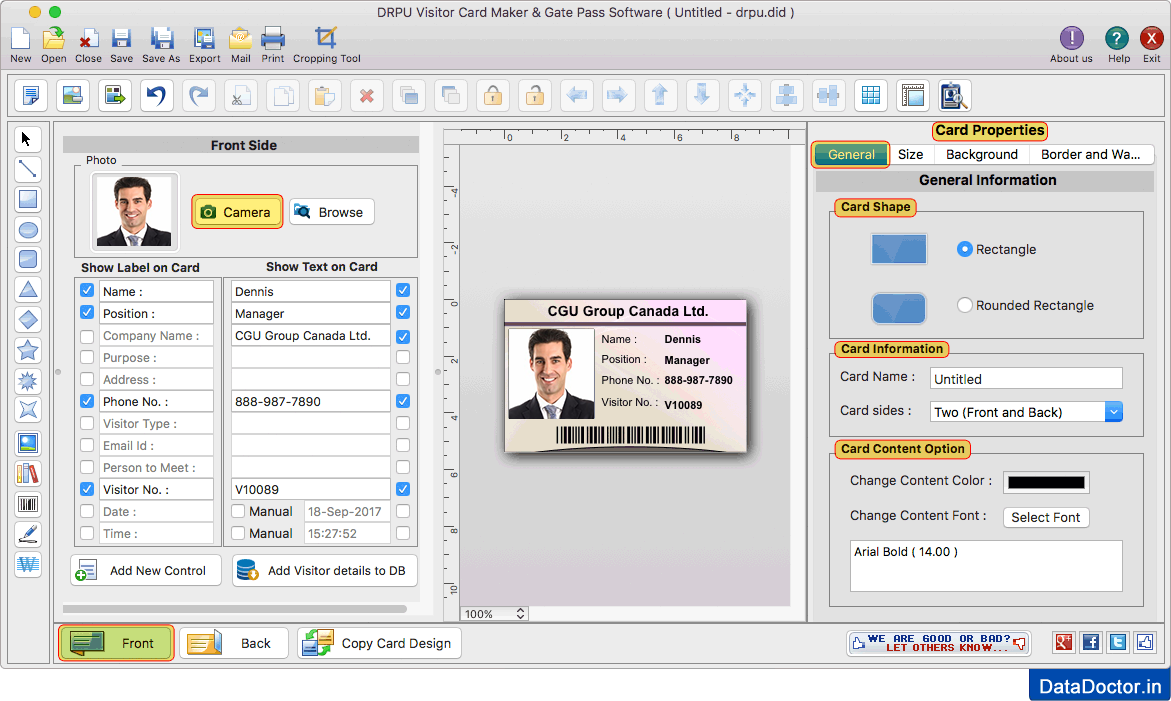 Mac Gate Pass ID Cards Maker Software