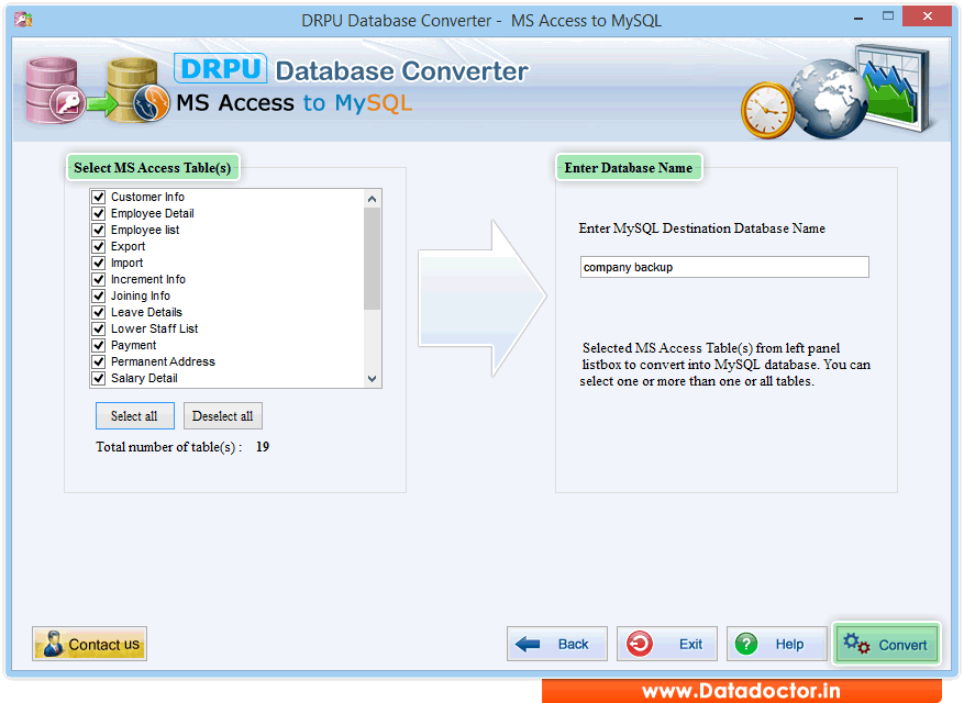 MS Access to MySQL Database Converter