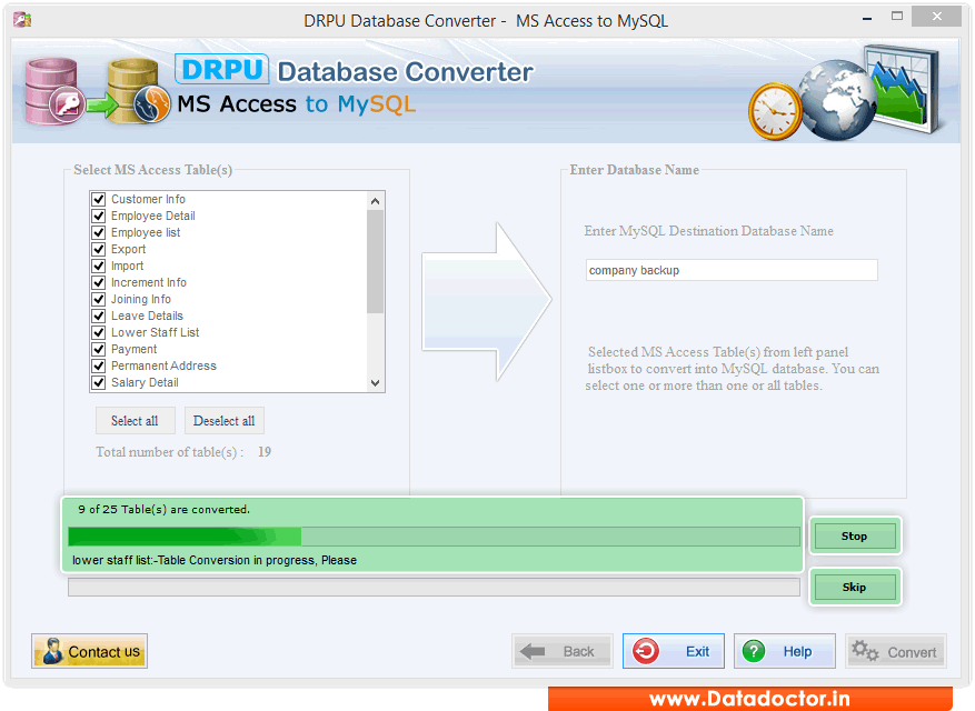 MS Access to MySQL Database Converter