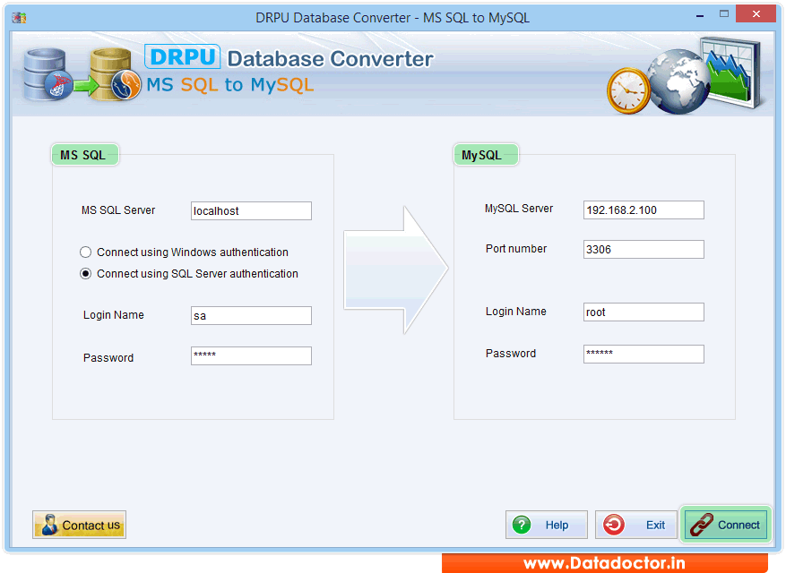 MSSQL to MySQL Database Converter