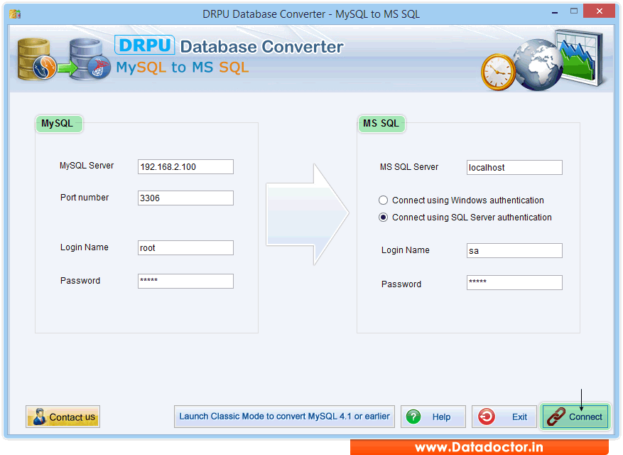 MySQL to MSSQL Database Converter