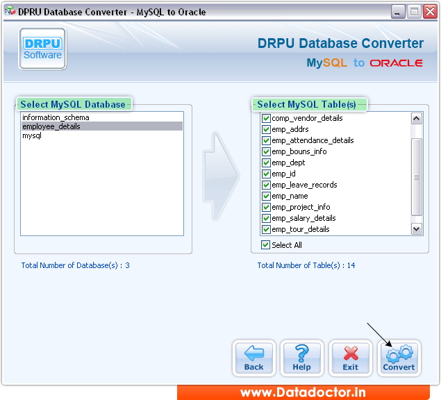 MySQL to Oracle Database Converter