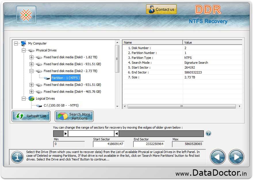 Data Recovery Software - NTFS