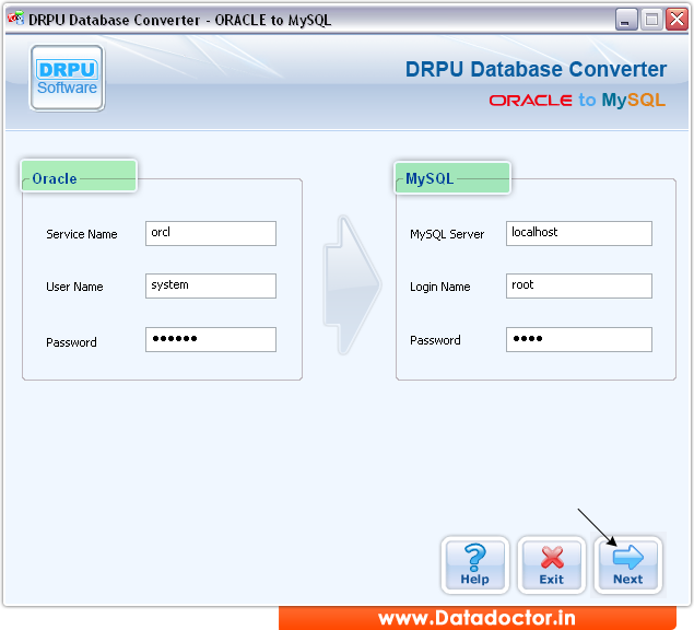 Oracle to MySQL Database Converter