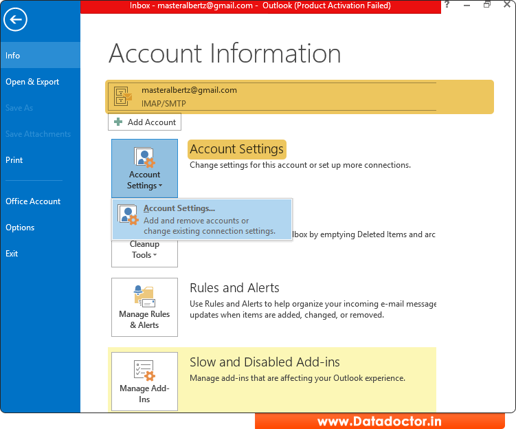 Password Recovery For Outlook