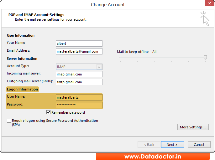 Password Recovery For Outlook