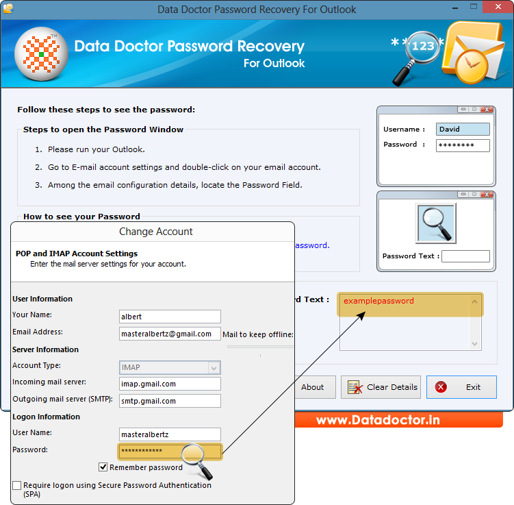 Password Recovery For Outlook