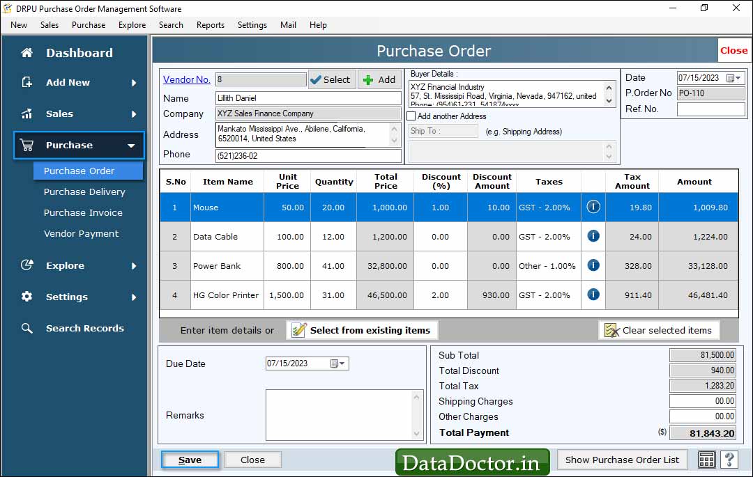 Purchase Order