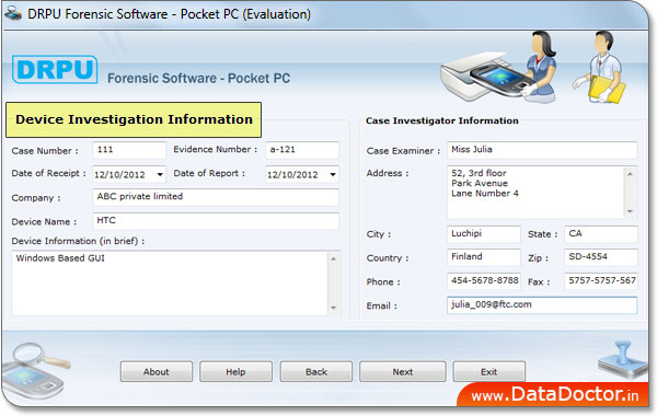 Pocket PC Forensic Software