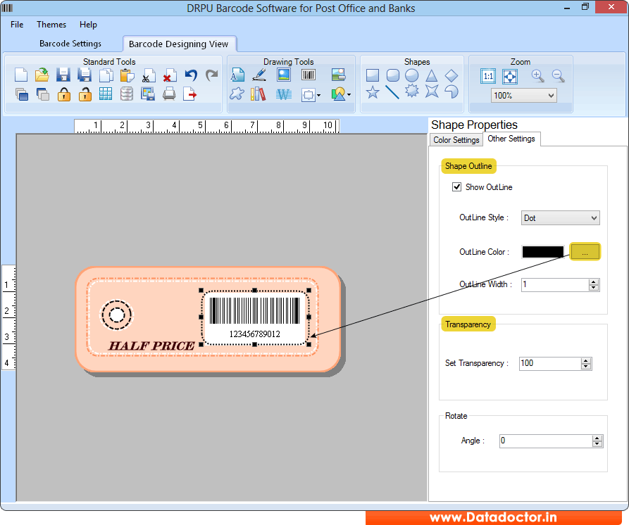 Barcode Label Maker for Post Office and Bank