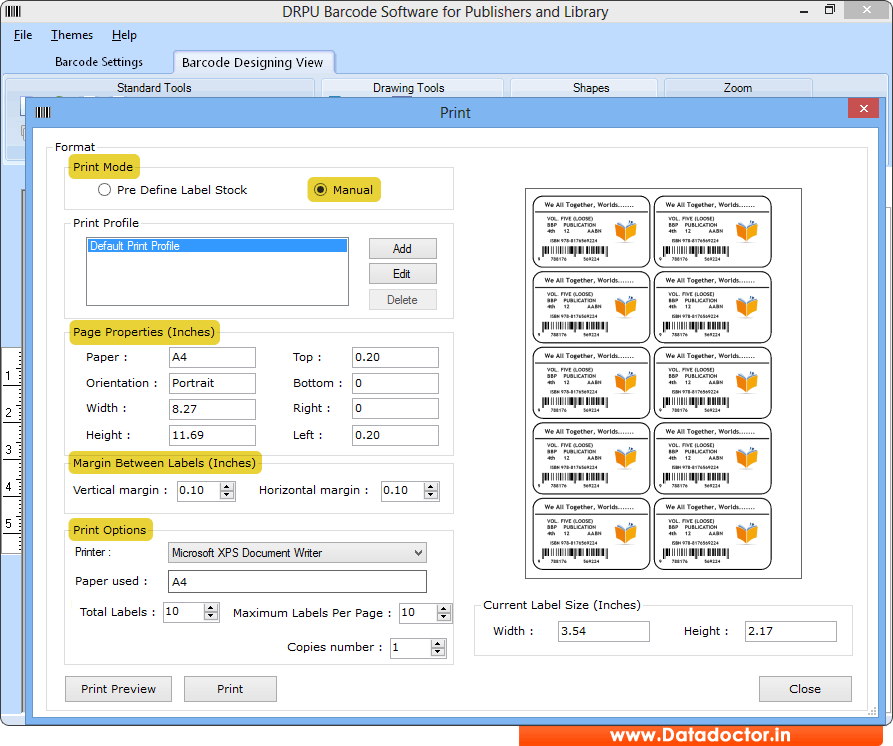 Barcode Label Maker for Publisher