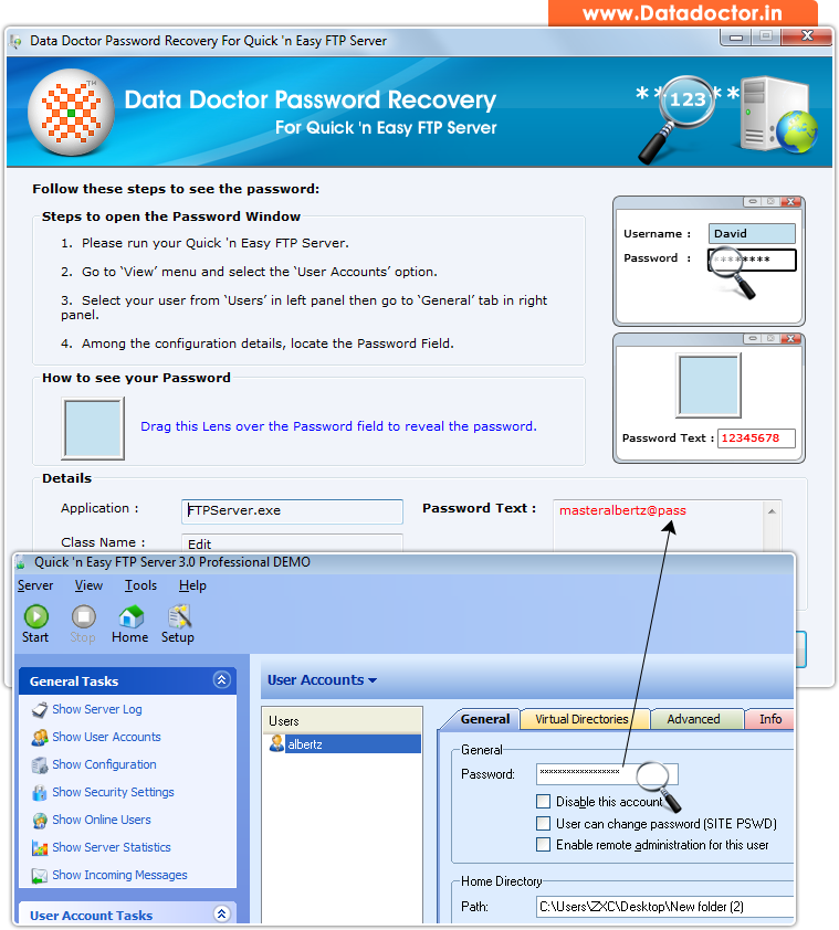 Password Recovery Software For Quick 'n Easy FTP Server