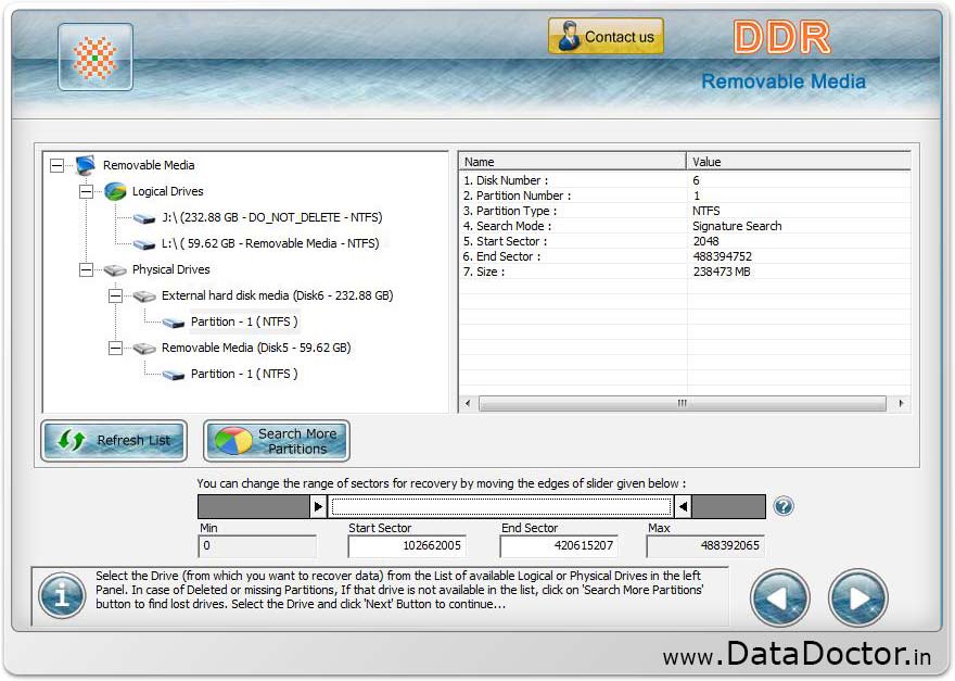 Removable media data recovery software retrieve usb storage files