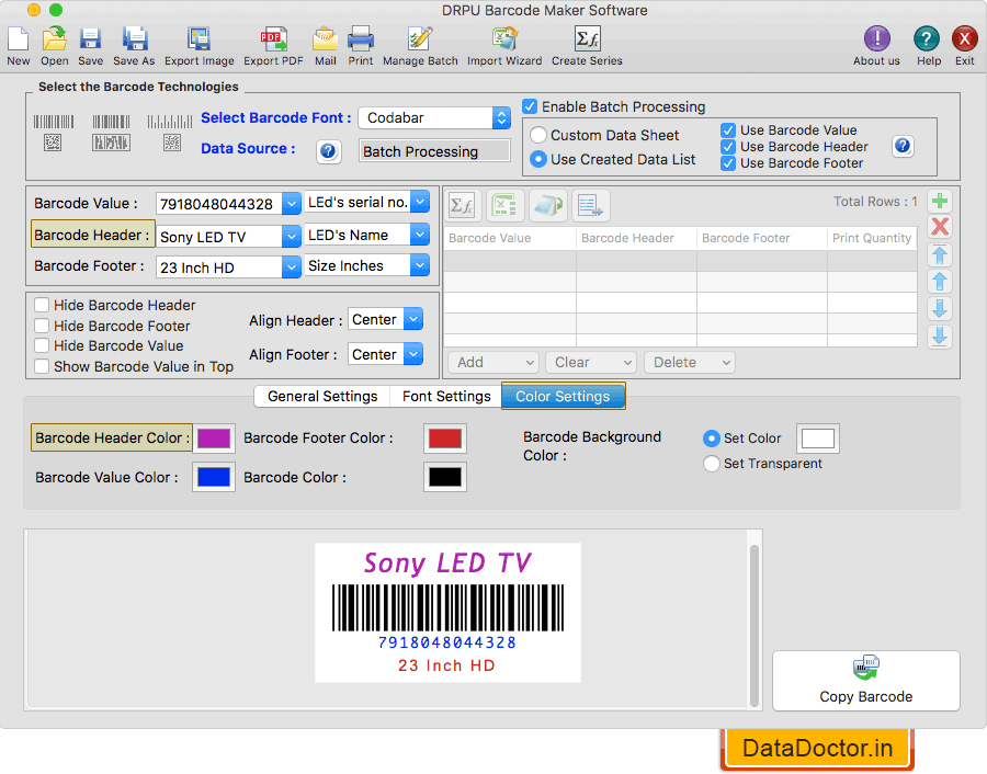 Barcode Label Maker for Mac