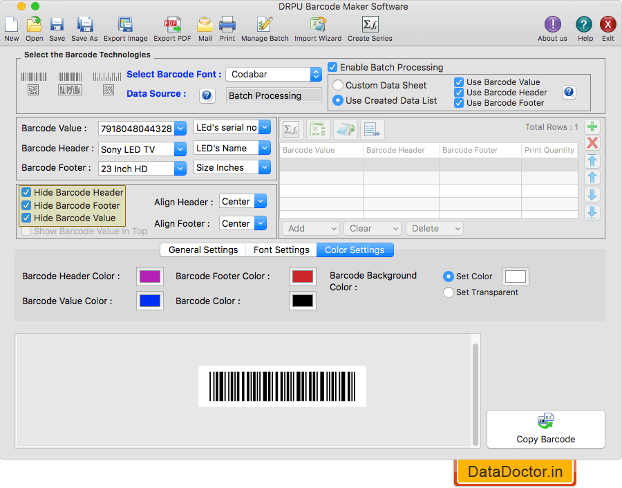 Barcode Label Maker for Mac