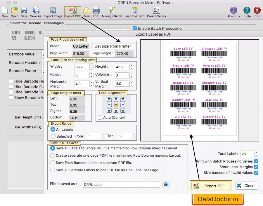 Barcode Label Maker for Mac