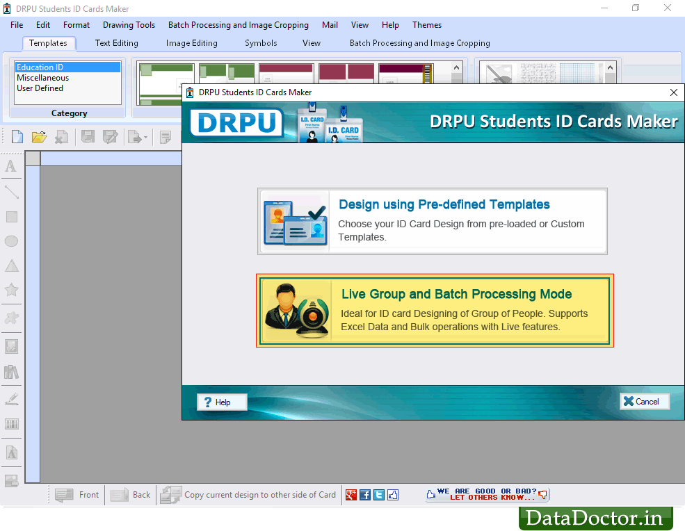 Student ID Cards Maker Software designs multiple student ...