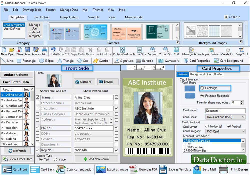 Designed ID Card Student ID Cards Maker