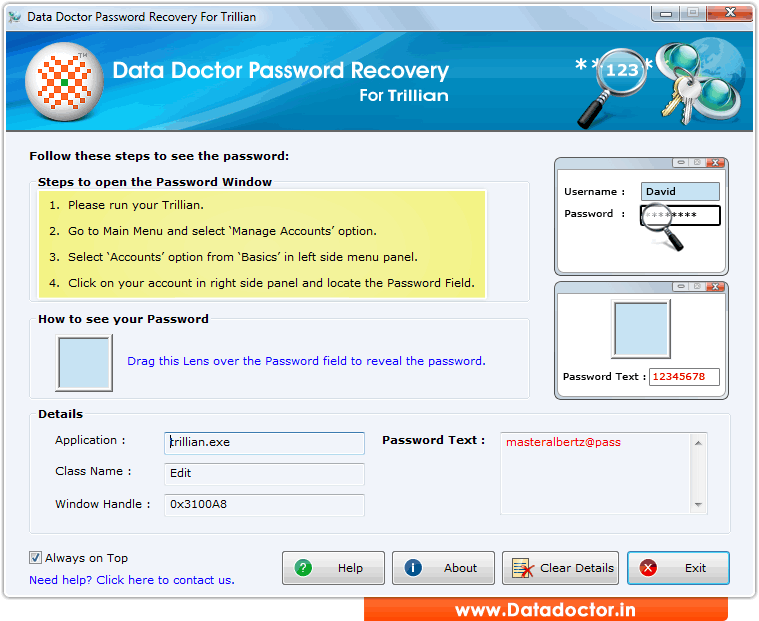 Password Recovery Software For Trillian Messenger