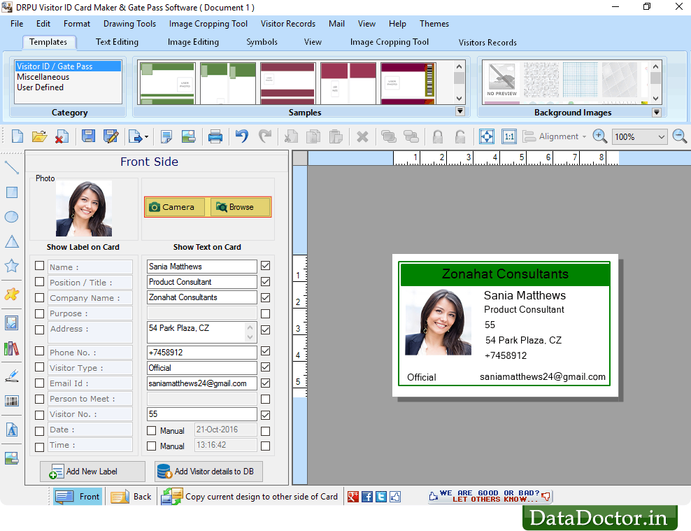 Visitors ID Cards Management Software