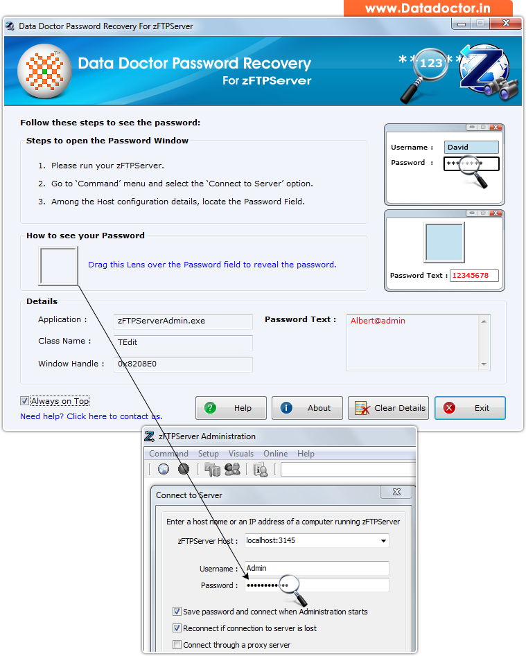 Password Recovery Software For zFTPServer